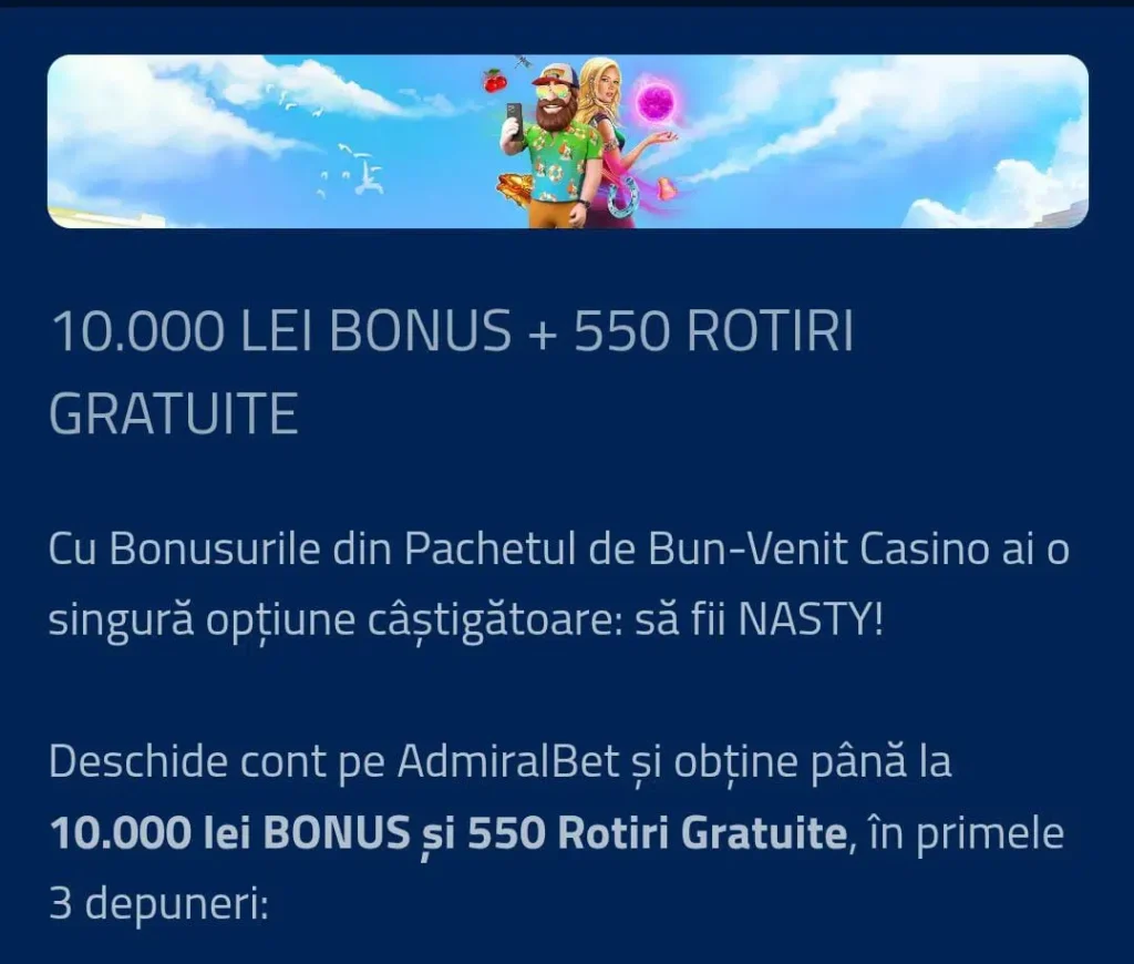 admiral casino bonus la depunere 0225