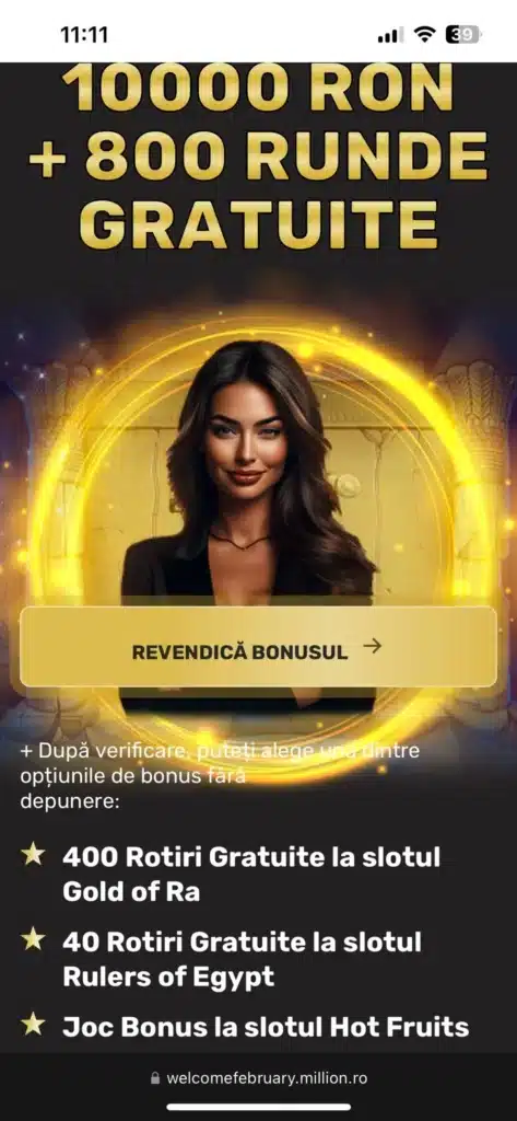 million casino bonus fara depunere 0225