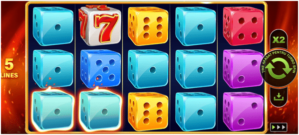 5 glossy dice joc