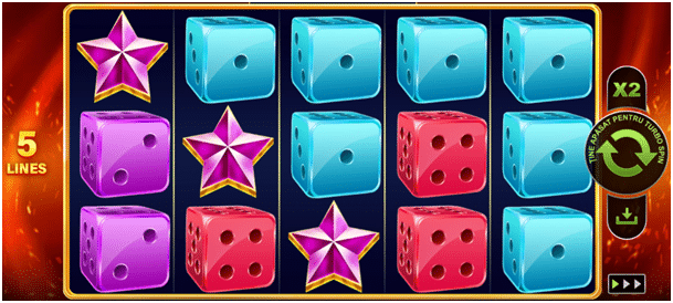5 glossy dice stele