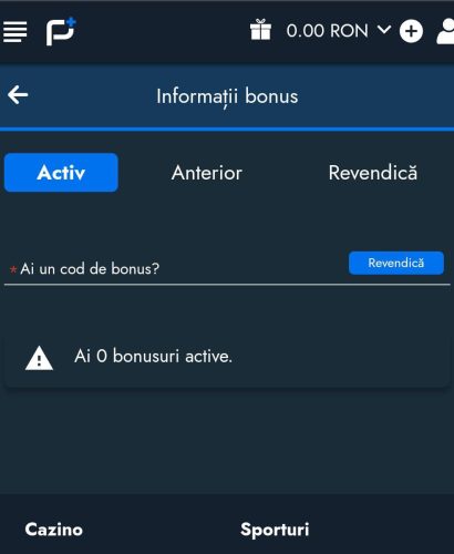 pariuriplus cod bonus înregistrare